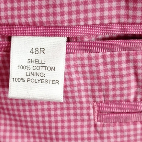 Saddlebred Men’s Classic Preppy Pink Cotton 2 Button Blazer Sport Coat Size 48R - Picture 11 of 11